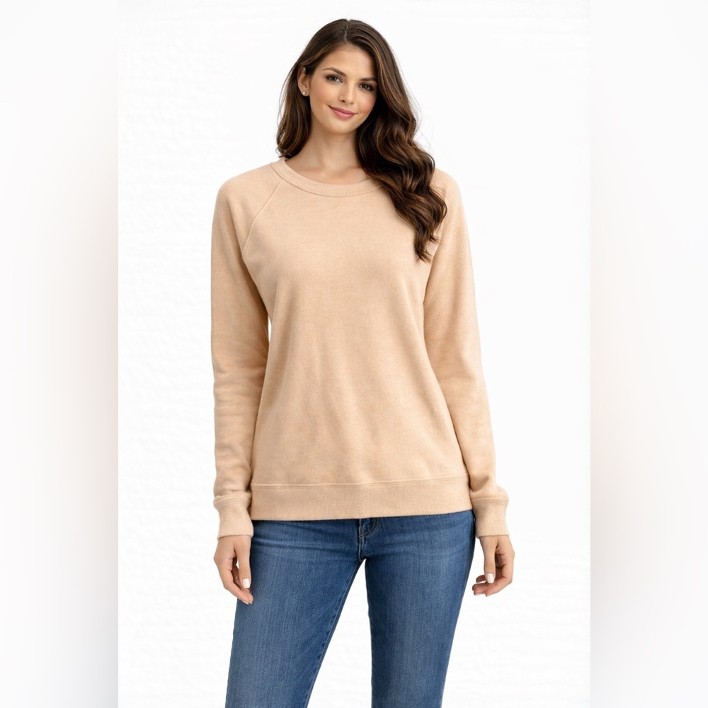 Maurices Light Yellow Crew Neck Sweatshirt